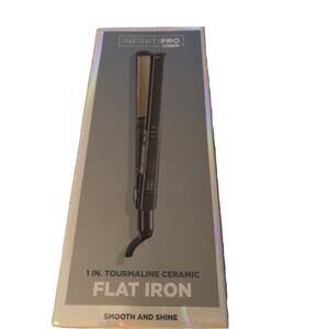 INFINITIPRO CONAIR Tourmaline Ceramic Flat Iron 1" Smooth & Shine CS710NRN 🆕